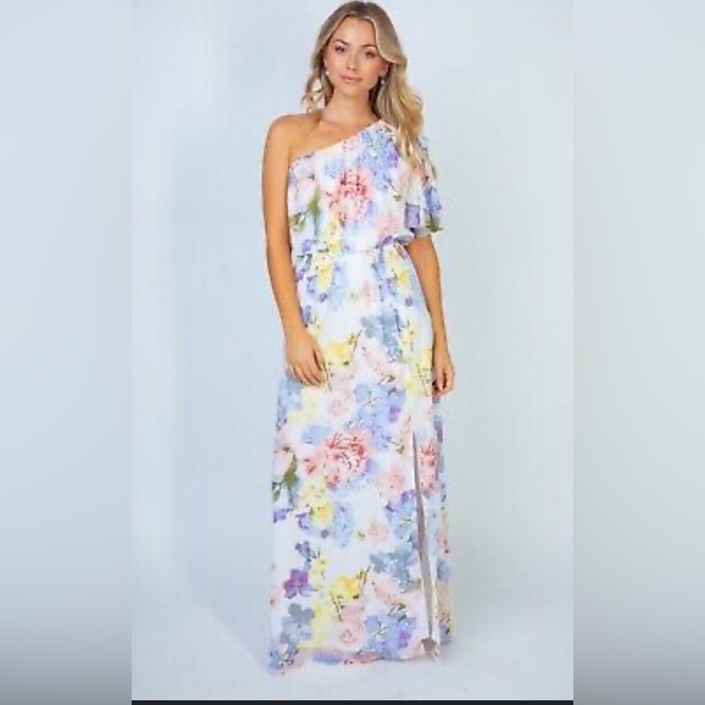 #100 Floral, long dress